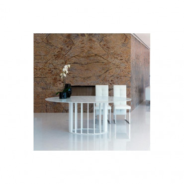 Tavolo ellittico in marmo o laminato mod. Embassy